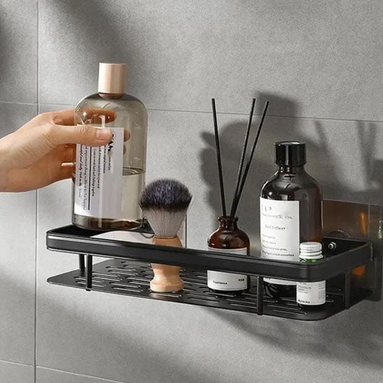 etagere de douche rectangulaire noir 1piece