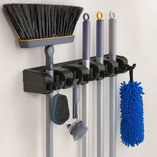 Porte balai mural | Élégance Pratique - Be'so rangement
